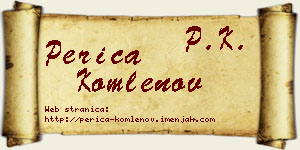 Perica Komlenov vizit kartica